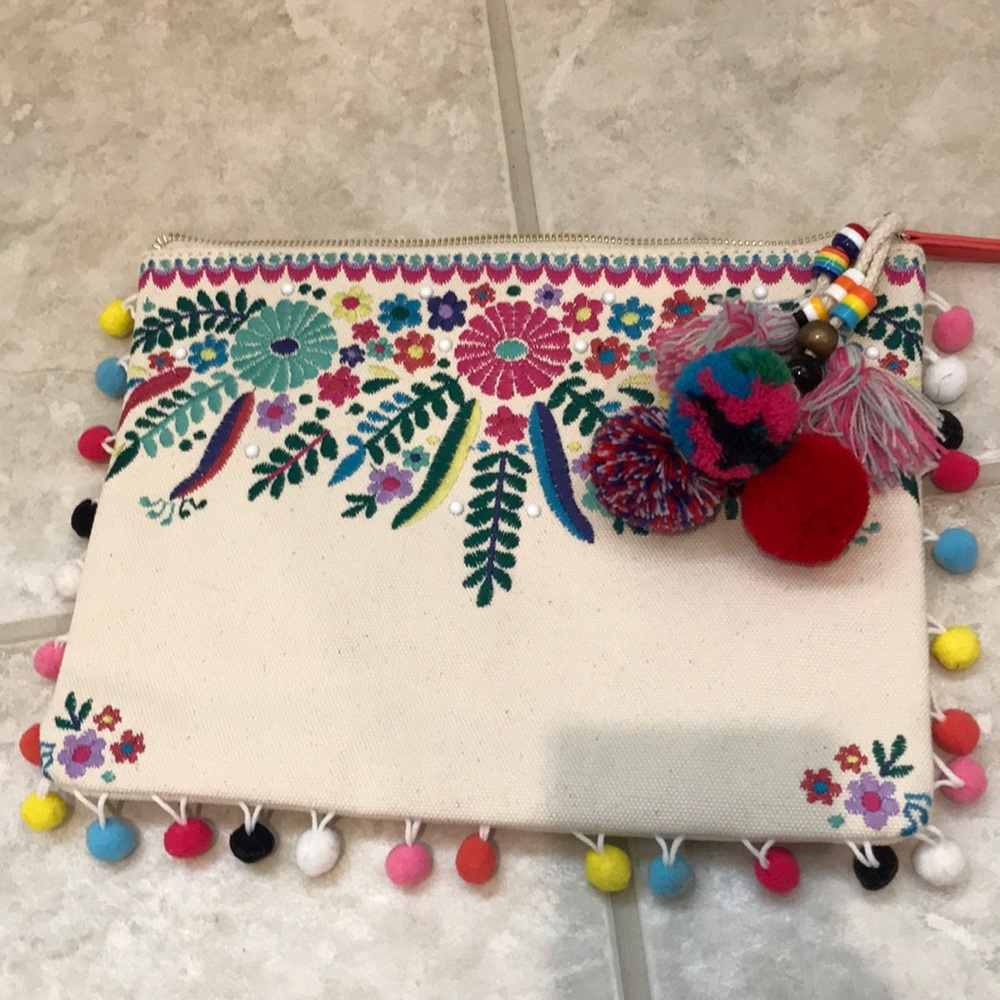 Steve Madden Embroidered Clutch